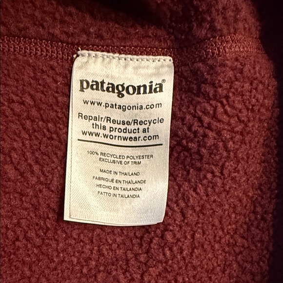 Patagonia Maroon Quarter-Zip Fleece - Picture 4 of 4